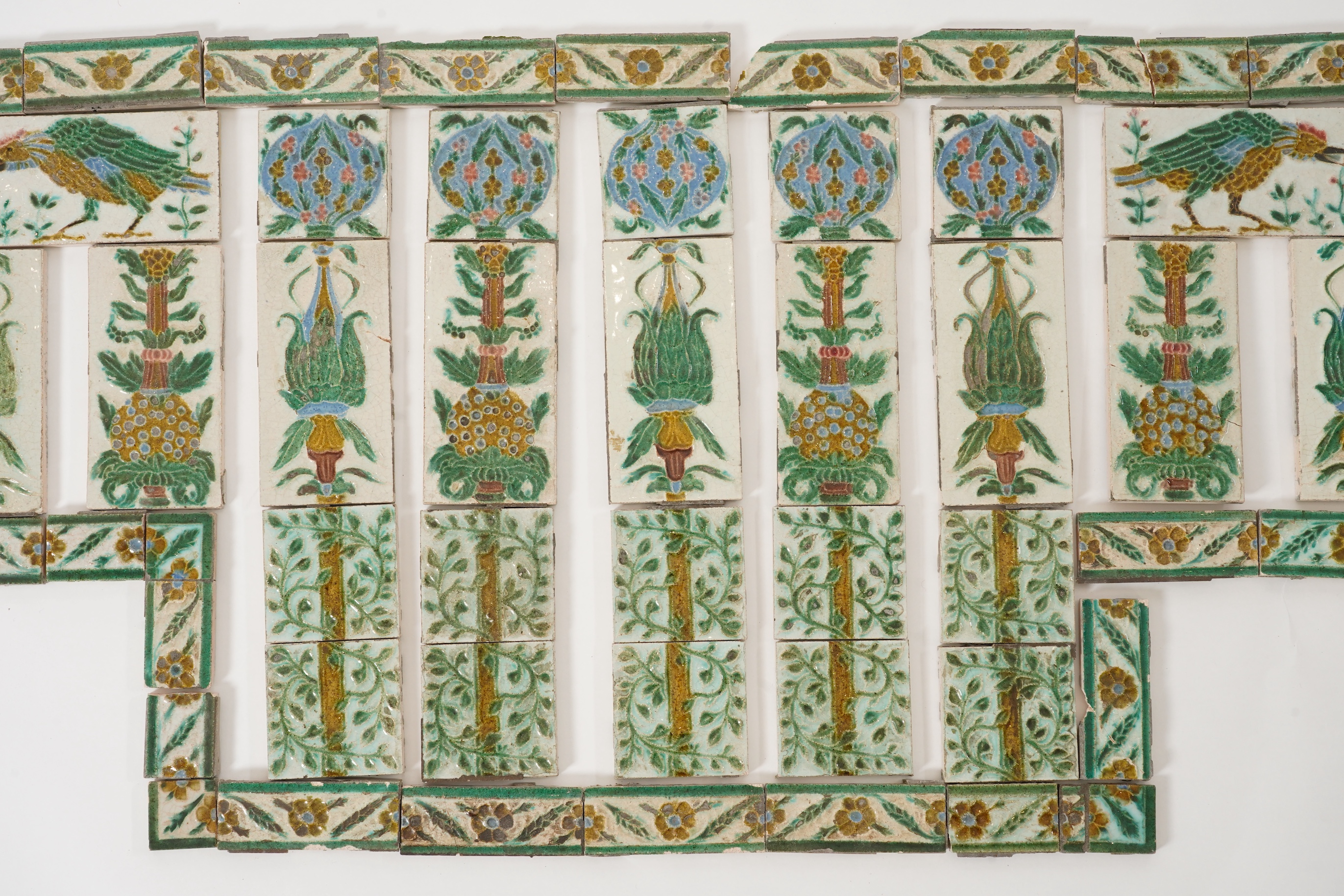 Medmenham Pottery: A quantity of Arts and Crafts tiles